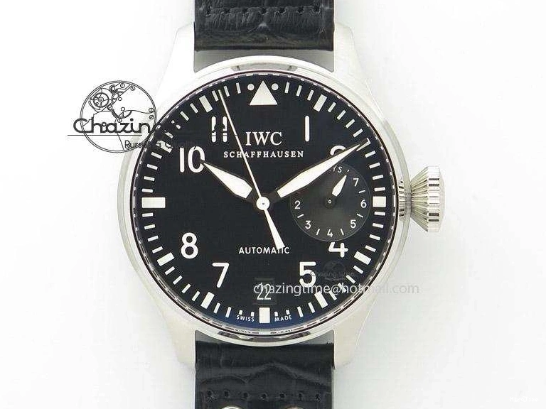 MIROTIME 0717 Timeless Big Pilot Real PR IW500901 ZF 1:1 Best Edition On Black Leather Strap A 7340